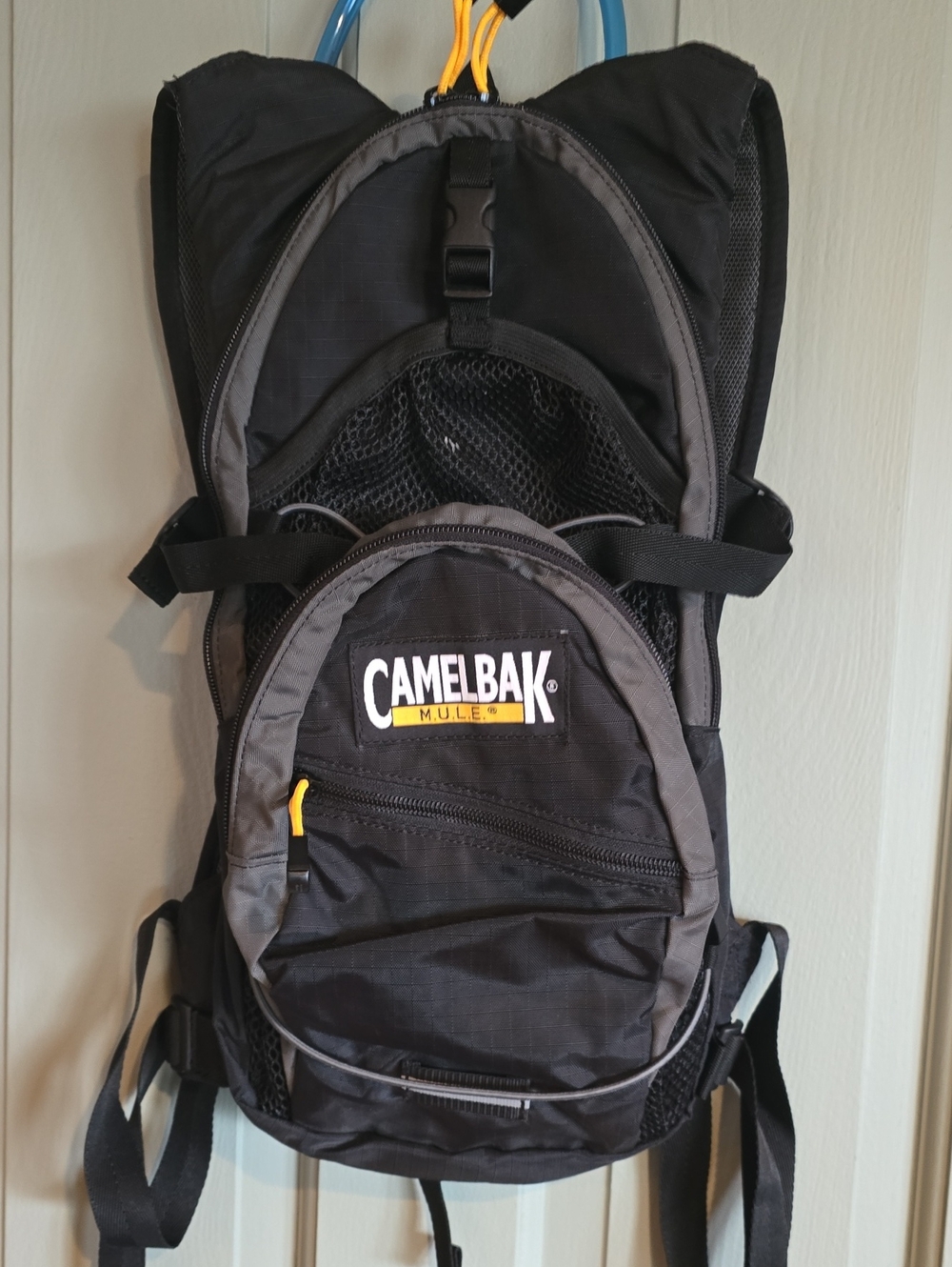 CamelBak Black and Gray Hydration Backpack with Yellow Accents